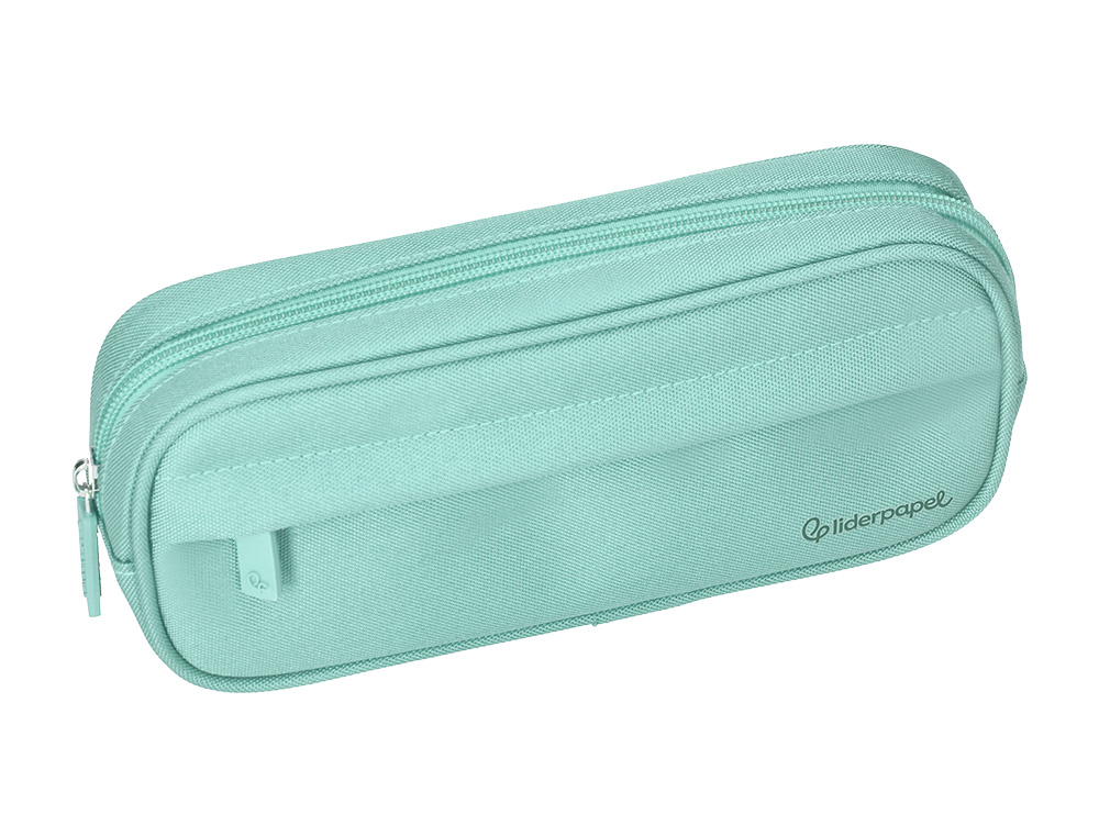 FOURRE-TOUT LIDERPAPEL RECTANGULAIRE COINS ARRONDIS  1 COMPARTIMENT AVEC POCHE     AVANT 21X9CM COLORIS VERT