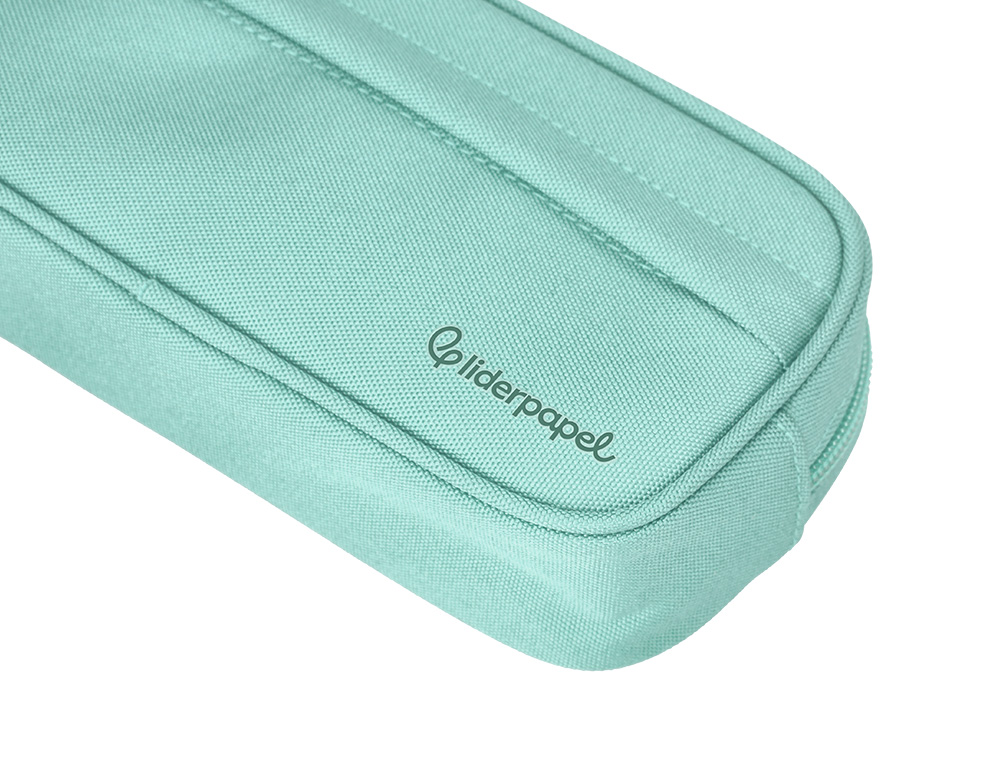 FOURRE-TOUT LIDERPAPEL RECTANGULAIRE COINS ARRONDIS  1 COMPARTIMENT AVEC POCHE     AVANT 21X9CM COLORIS VERT