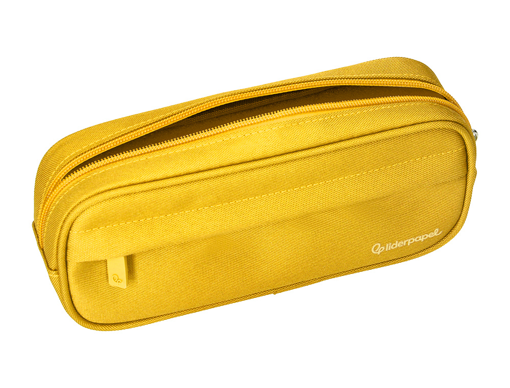 FOURRE-TOUT LIDERPAPEL RECTANGULAIRE COINS ARRONDIS 1 COMPARTIMENT AVEC POCHE AVANT 21X9CM COLORIS JAUNE
