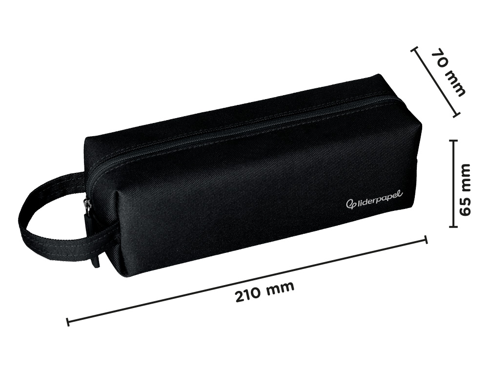 FOURRE-TOUT LIDERPAPEL RECTANGULAIRE 1 COMPARTIMENT 21X7CM COLORIS NOIR