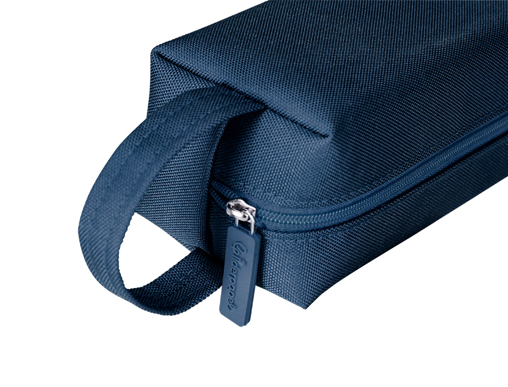 FOURRE-TOUT LIDERPAPEL 1 COMPARTIMENT AVEC ANSE 21X7CM COLORIS BLEU MARINE