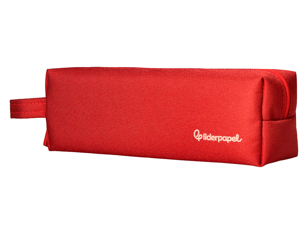 FOURRE-TOUT LIDERPAPEL 1 COMPARTIMENT AVEC ANSE 21X7CM COLORIS ROUGE