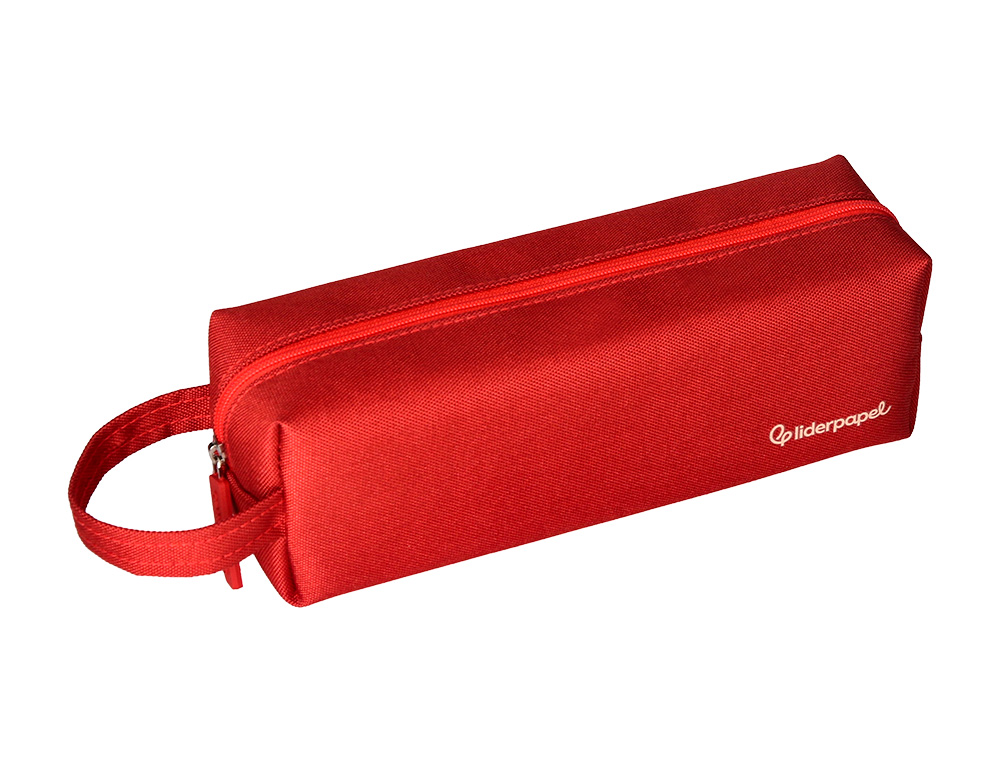 FOURRE-TOUT LIDERPAPEL 1 COMPARTIMENT AVEC ANSE 21X7CM COLORIS ROUGE