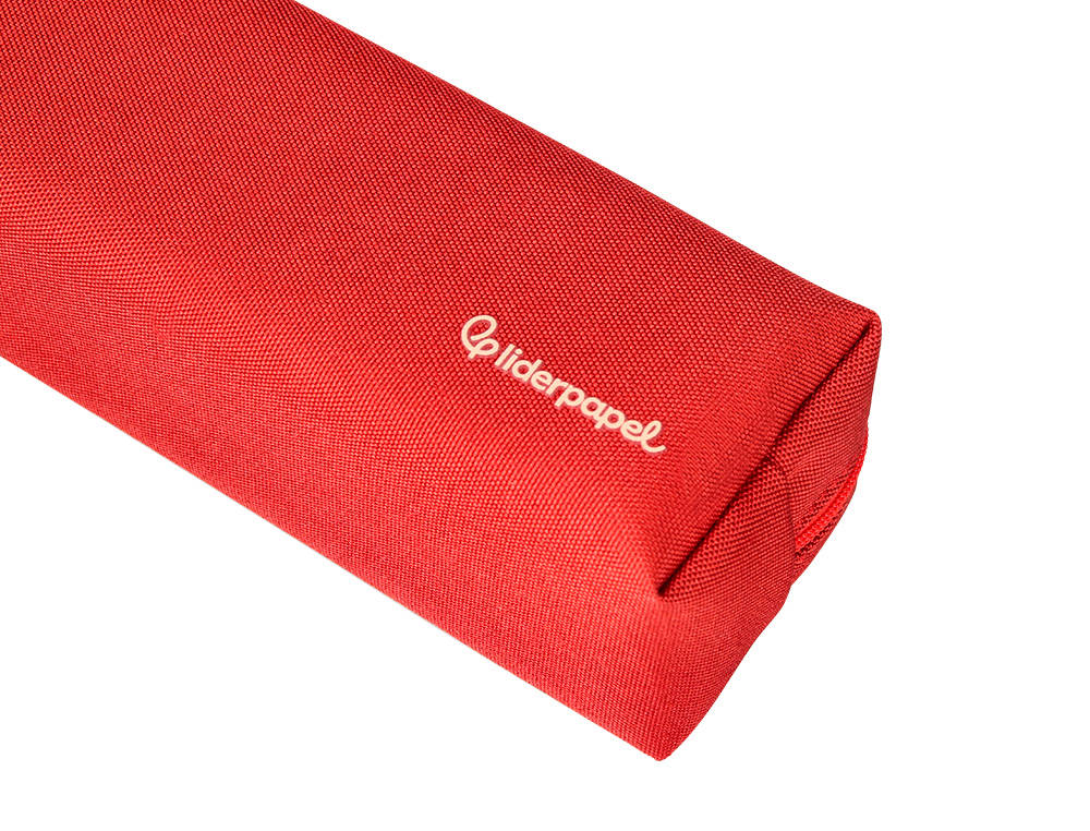FOURRE-TOUT LIDERPAPEL 1 COMPARTIMENT AVEC ANSE 21X7CM COLORIS ROUGE
