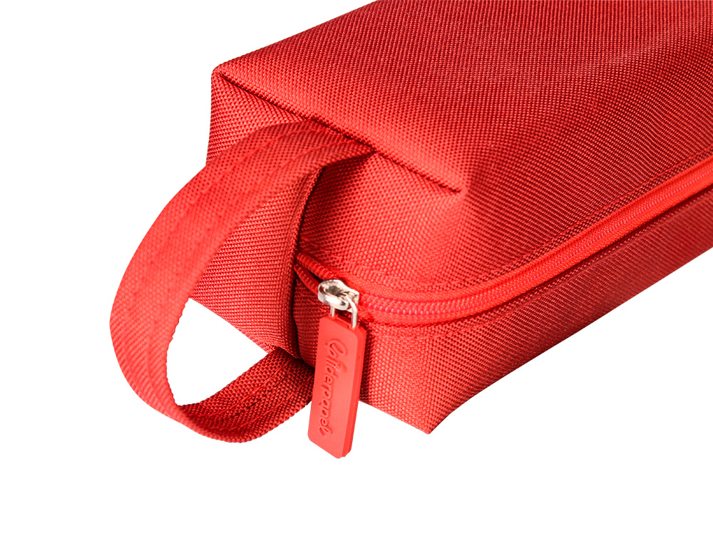 FOURRE-TOUT LIDERPAPEL 1 COMPARTIMENT AVEC ANSE 21X7CM COLORIS ROUGE