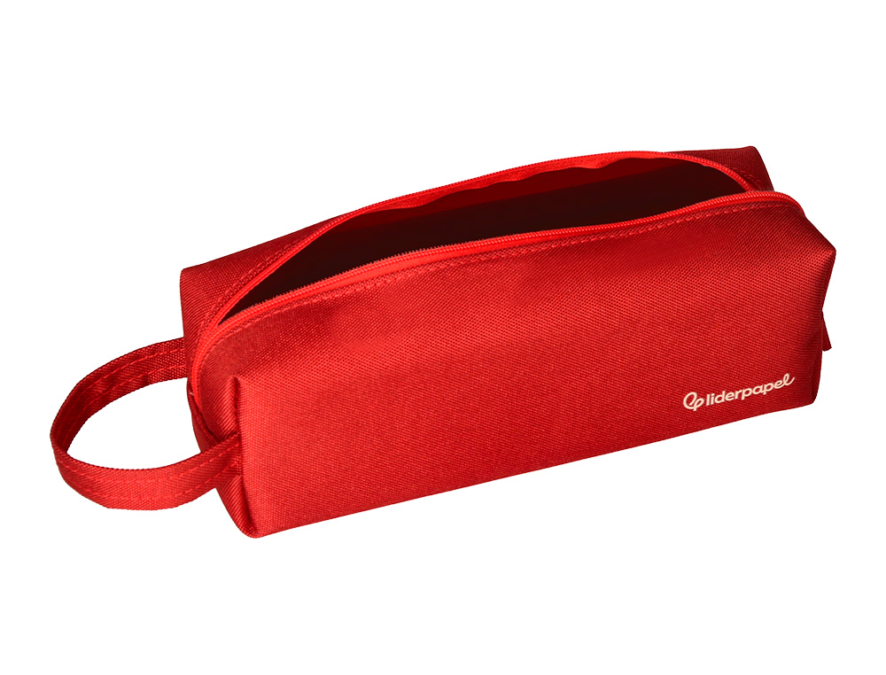 FOURRE-TOUT LIDERPAPEL 1 COMPARTIMENT AVEC ANSE 21X7CM COLORIS ROUGE