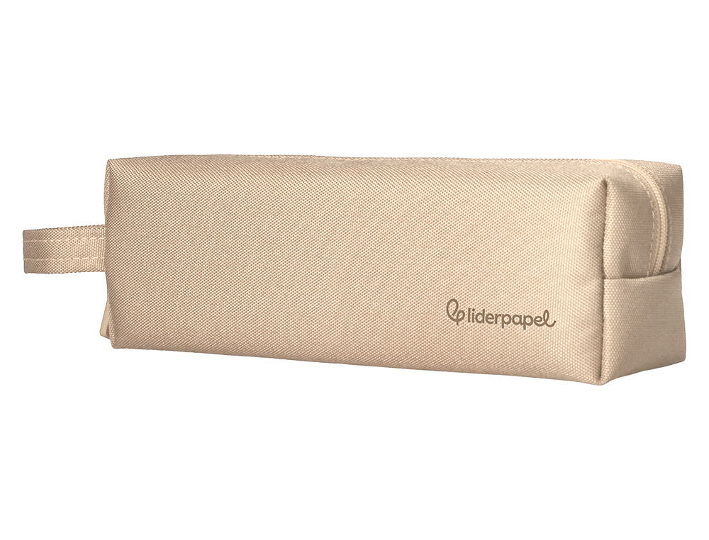 FOURRE-TOUT LIDERPAPEL 1 COMPARTIMENT AVEC ANSE 21X7CM COLORIS BEIGE