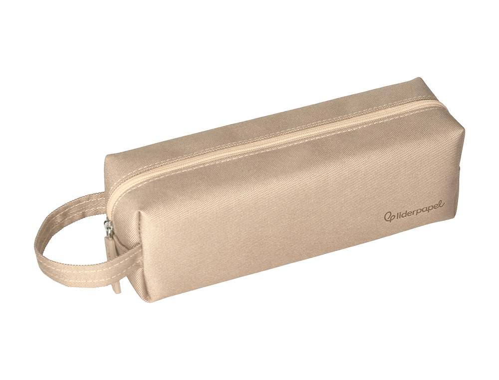 FOURRE-TOUT LIDERPAPEL 1 COMPARTIMENT AVEC ANSE 21X7CM COLORIS BEIGE
