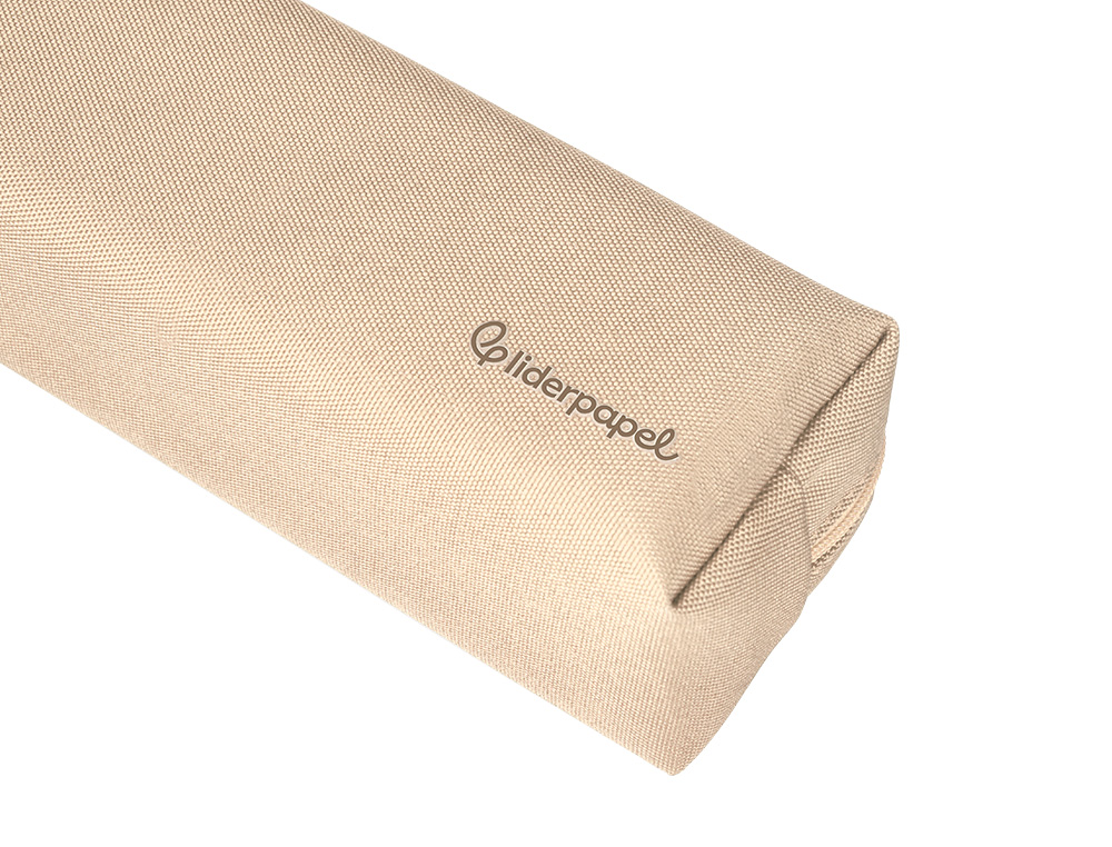 FOURRE-TOUT LIDERPAPEL 1 COMPARTIMENT AVEC ANSE 21X7CM COLORIS BEIGE