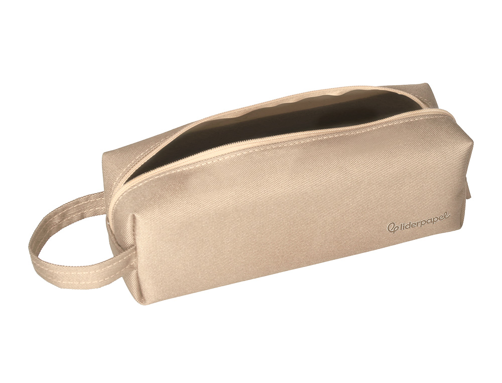 FOURRE-TOUT LIDERPAPEL 1 COMPARTIMENT AVEC ANSE 21X7CM COLORIS BEIGE