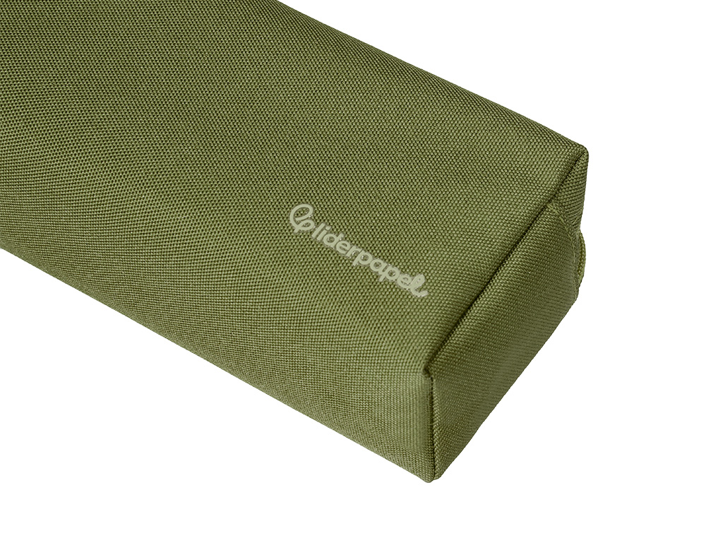FOURRE-TOUT LIDERPAPEL RECTANGULAIRE 2 COMPARTIMENTS ANSE DE PREHENSION 21X8CM     COLORIS VERT MILITAIRE