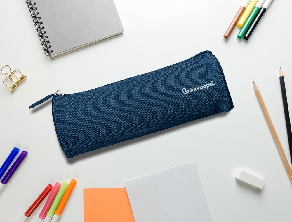 FOURRE-TOUT LIDERPAPEL ROND 21X7CM COLORIS BLEU MARINE