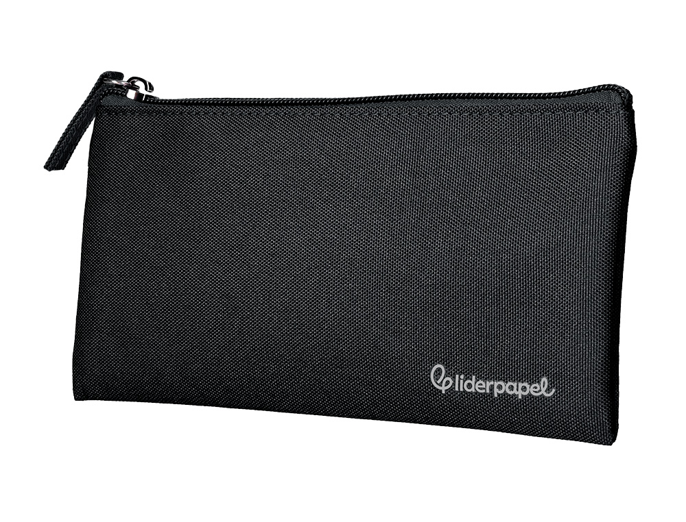 FOURRE-TOUT LIDERPAPEL PLAT 1 COMPARTIMENT 20X10CM COLORIS  NOIR