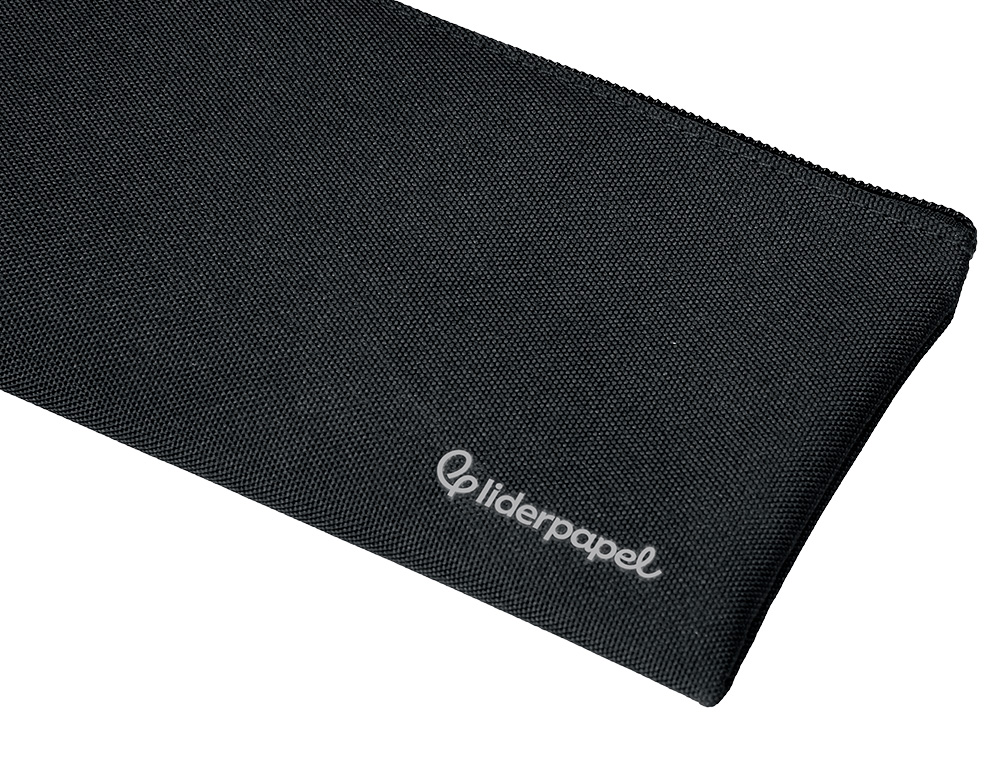 FOURRE-TOUT LIDERPAPEL PLAT 1 COMPARTIMENT 20X10CM COLORIS  NOIR