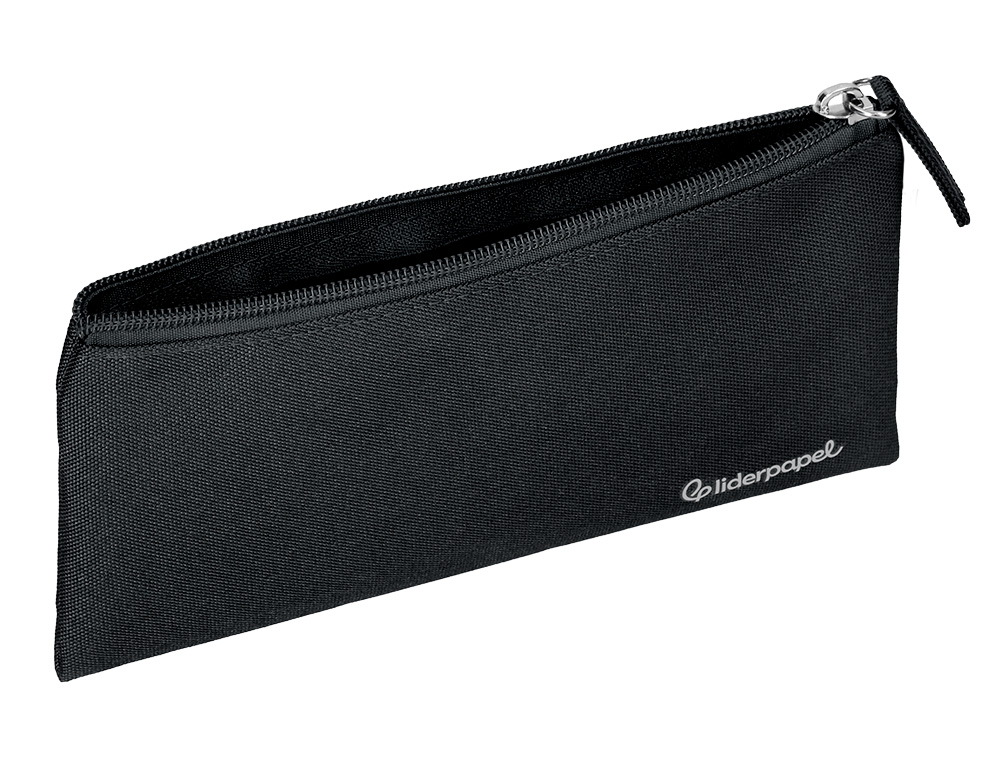 FOURRE-TOUT LIDERPAPEL PLAT 1 COMPARTIMENT 20X10CM COLORIS  NOIR