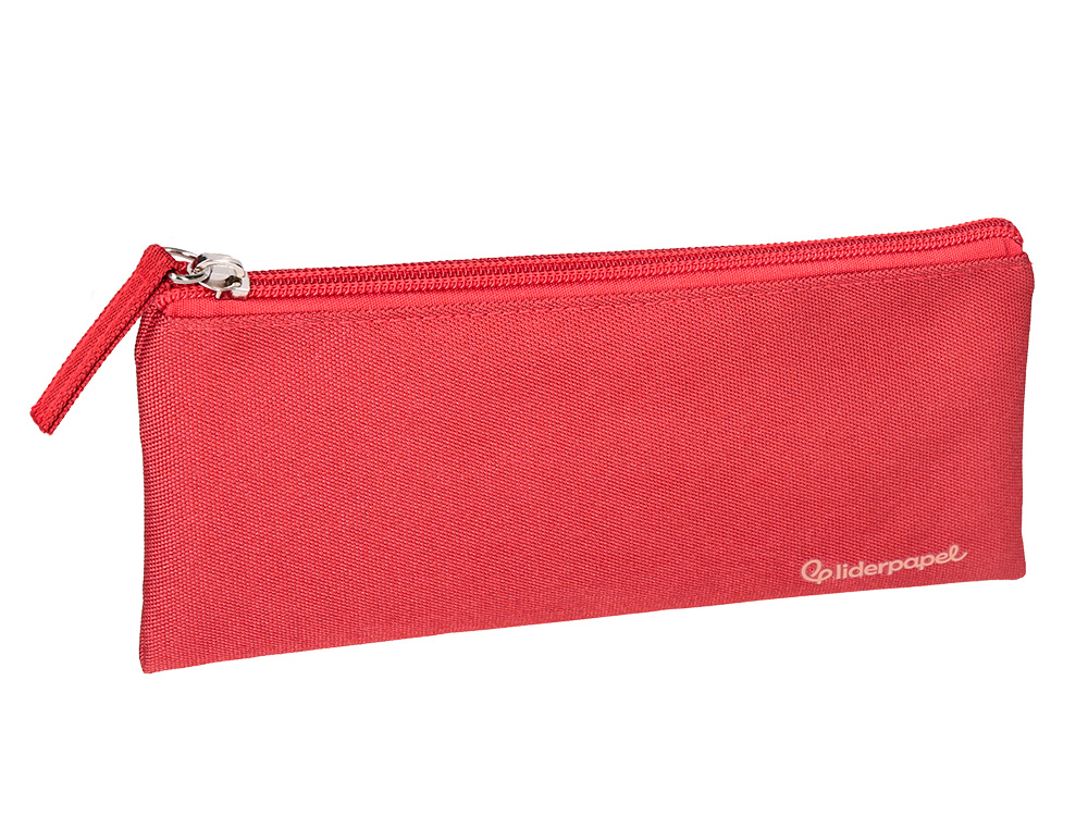 FOURRE-TOUT LIDERPAPEL PLAT 1 COMPARTIMENT 20X10CM COLORIS ROUGE