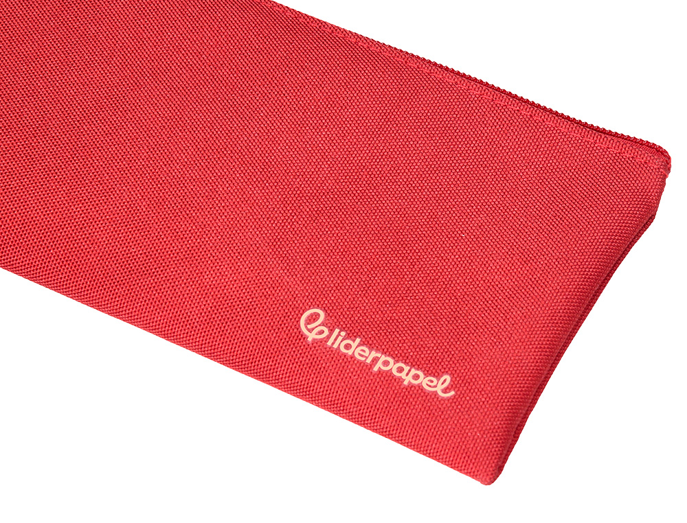 FOURRE-TOUT LIDERPAPEL PLAT 1 COMPARTIMENT 20X10CM COLORIS ROUGE