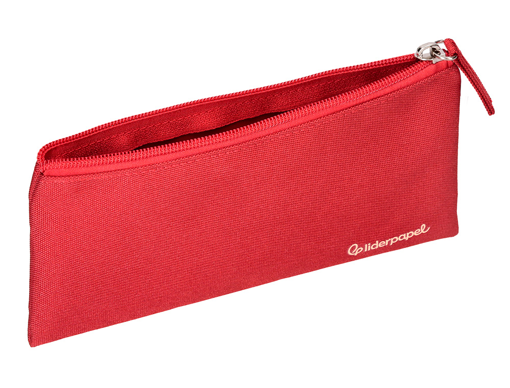 FOURRE-TOUT LIDERPAPEL PLAT 1 COMPARTIMENT 20X10CM COLORIS ROUGE