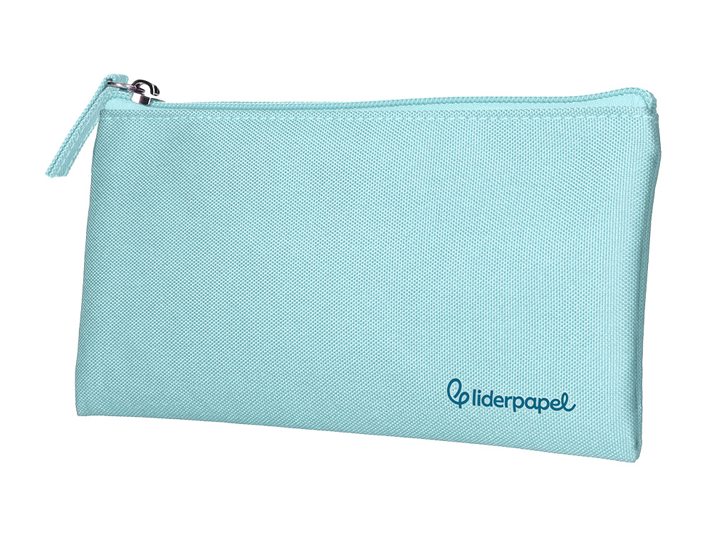 FOURRE-TOUT LIDERPAPEL PLAT 1 COMPARTIMENT 20X10CM COLORIS BLEU CELESTE