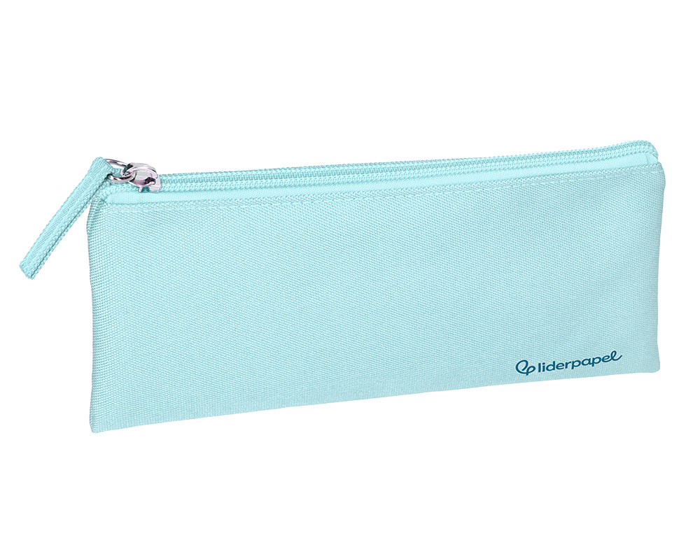 FOURRE-TOUT LIDERPAPEL PLAT 1 COMPARTIMENT 20X10CM COLORIS BLEU CELESTE