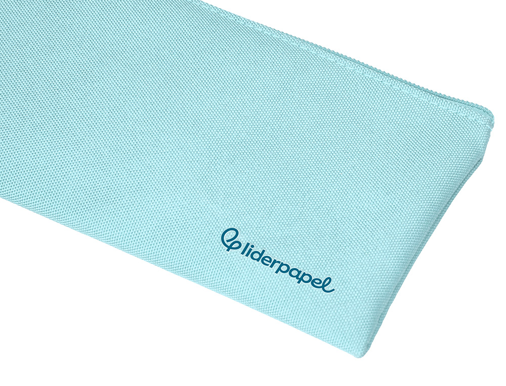 FOURRE-TOUT LIDERPAPEL PLAT 1 COMPARTIMENT 20X10CM COLORIS BLEU CELESTE