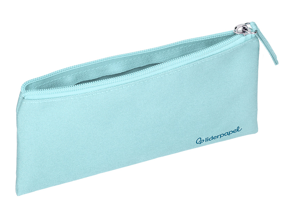 FOURRE-TOUT LIDERPAPEL PLAT 1 COMPARTIMENT 20X10CM COLORIS BLEU CELESTE