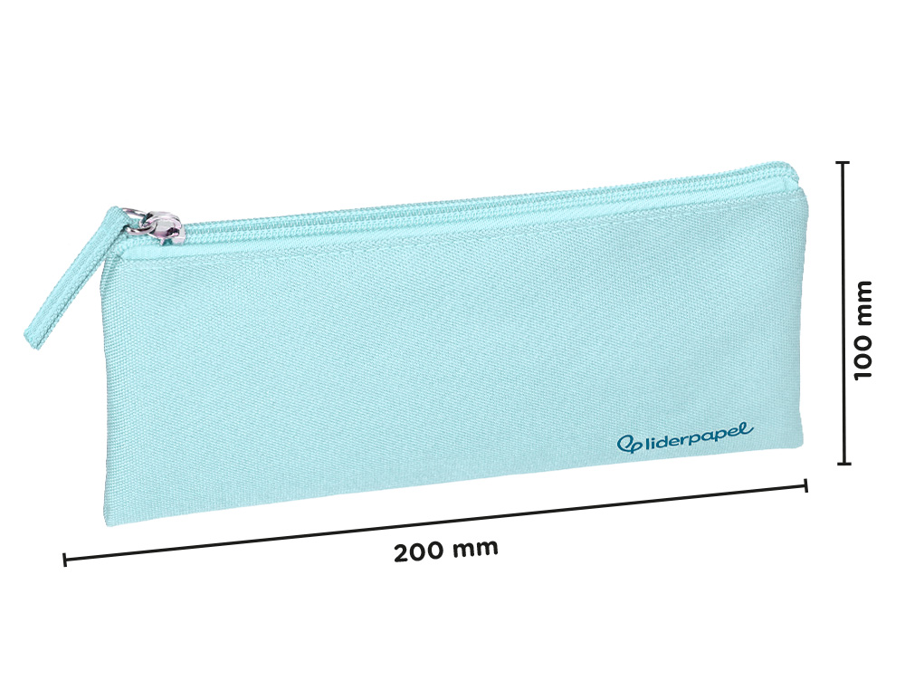 FOURRE-TOUT LIDERPAPEL PLAT 1 COMPARTIMENT 20X10CM COLORIS BLEU CELESTE