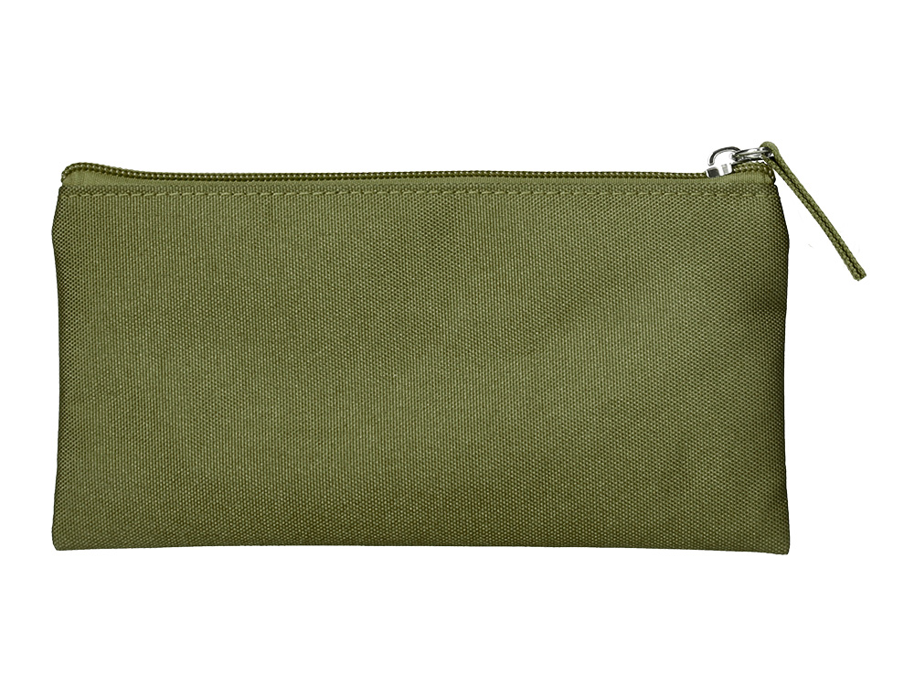 FOURRE-TOUT LIDERPAPEL PLAT 1 COMPARTIMENT 20X10CM COLORIS  VERT MILITAIRE