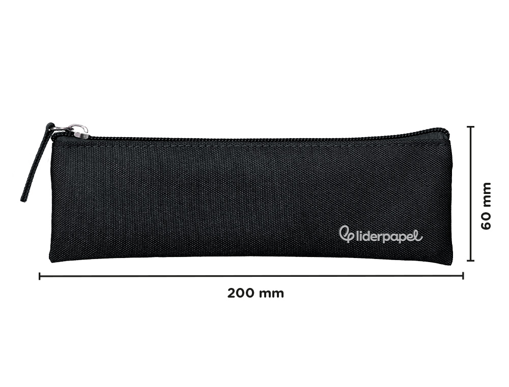 FOURRE-TOUT LIDERPAPEL PLAT MINCE 1 COMPARTIMENT 20X6CM   COLORIS NOIR
