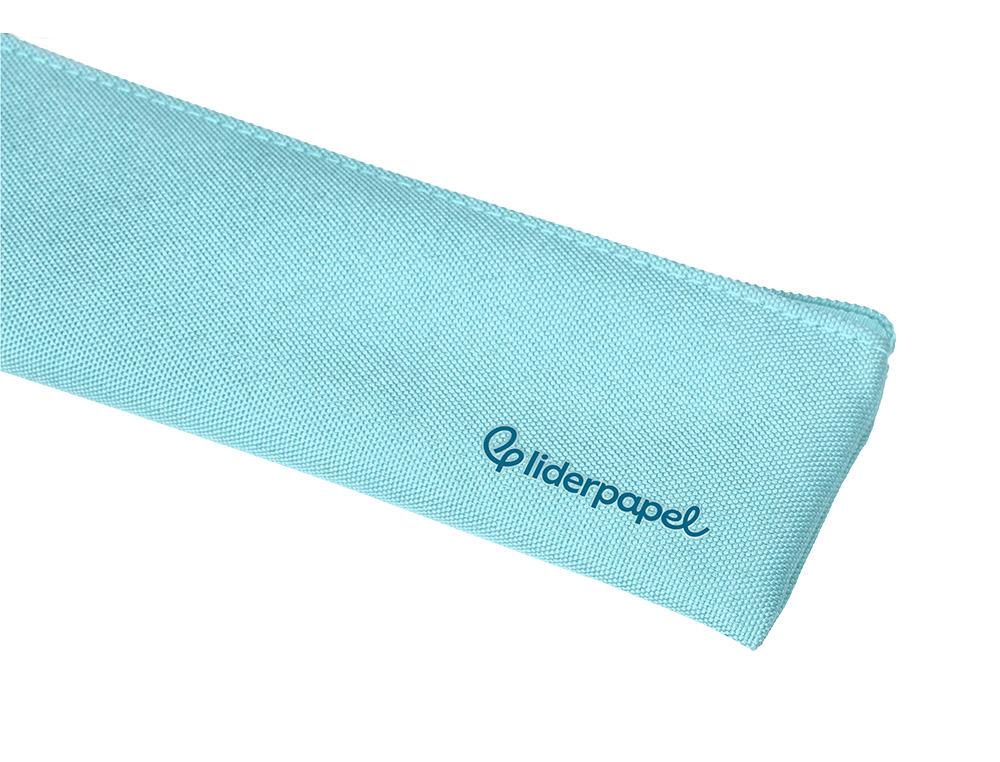 FOURRE-TOUT LIDERPAPEL PLAT MINCE 1 COMPARTIMENT 20X6CM   COLORIS BLEU CELESTE