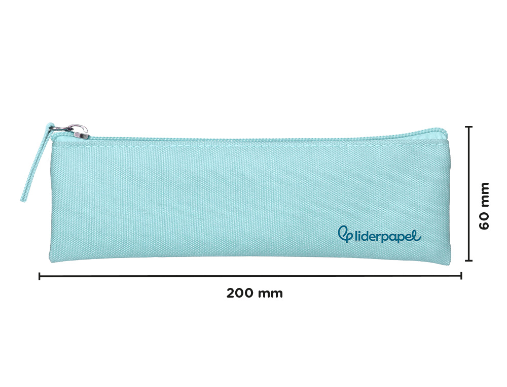FOURRE-TOUT LIDERPAPEL PLAT MINCE 1 COMPARTIMENT 20X6CM   COLORIS BLEU CELESTE