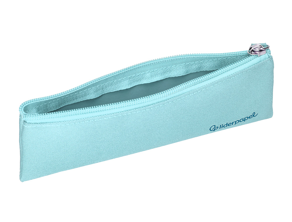 FOURRE-TOUT LIDERPAPEL PLAT MINCE 1 COMPARTIMENT 20X6CM   COLORIS BLEU CELESTE