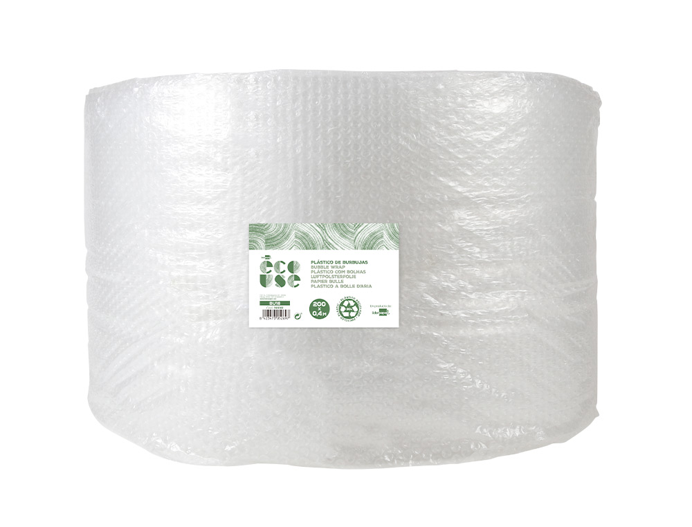 FILM A BULLES LIDERPAPEL ECOUSE 30% PLASTIQUE RECYCLE 30G/M2 ROULEAU 0,40X200M