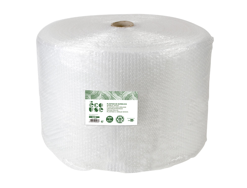 FILM A BULLES LIDERPAPEL ECOUSE 30% PLASTIQUE RECYCLE 30G/M2 ROULEAU 0,40X200M