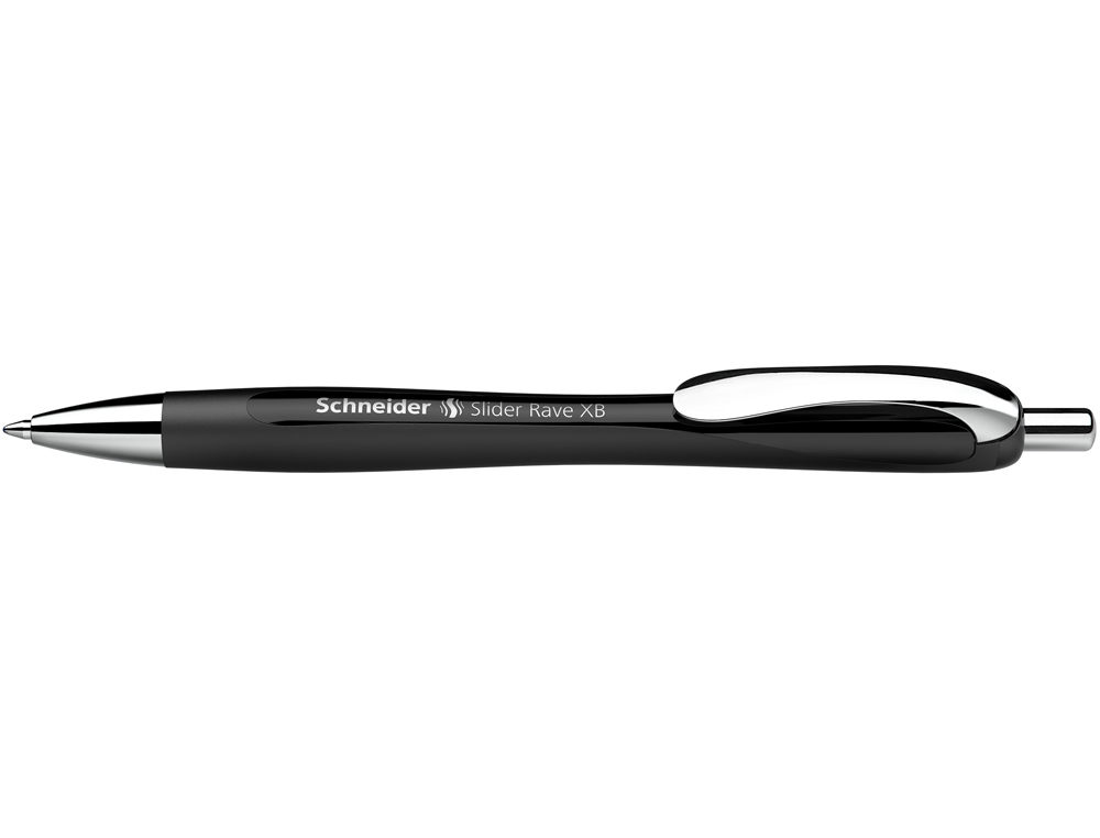STYLO-BILLE SCHNEIDER SLIDER RAVE XB BLACK EDITION         VISCOGLIDE TRAIT EXTRA LARGE  ENCRE BLEUE COLORIS NOIR
