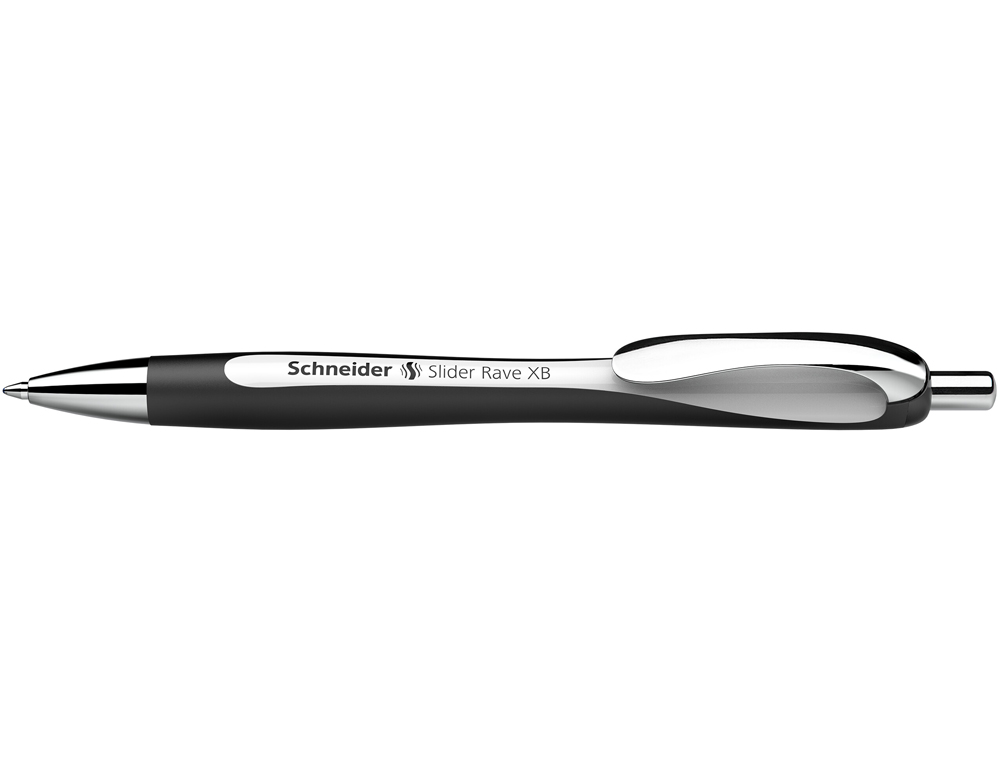 STYLO-BILLE SCHNEIDER SLIDER RAVE XB BLACK EDITION VISCOGLIDE TRAIT EXTRA LARGE ENCRE BLEUE COLORIS