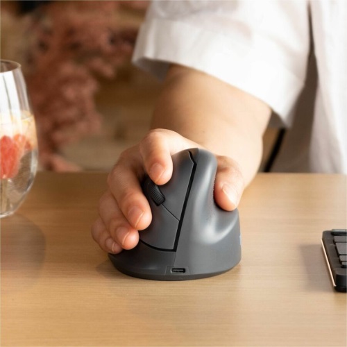 SOURIS ERGONOMIQUE R-GO VERTICALE HE BASIC SANS FIL TAILLE MOYENNE DROITIER COLORIS NOIR