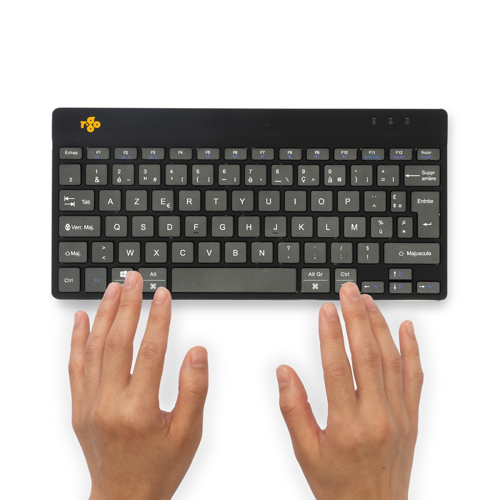 CLAVIER ERGONOMIQUE R-GO COMPACT BREAK NON-FILAIRE     COLORIS NOIR