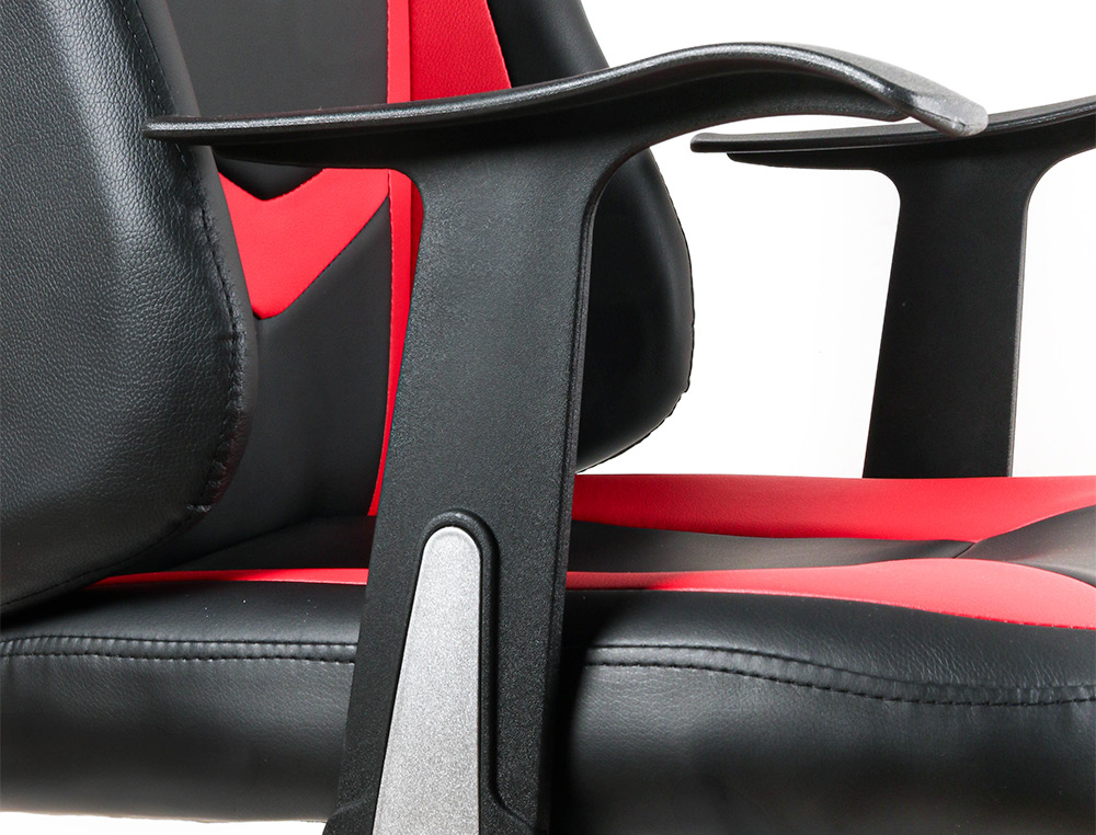 CHAISE GAMING Q-CONNECT ORVIETO SIMIL CUIR BASE METALLIQUE HAUT MAX 1200 LARG 500 PROF 510MM ROUES PREMIUM NOIR-ROUGE
