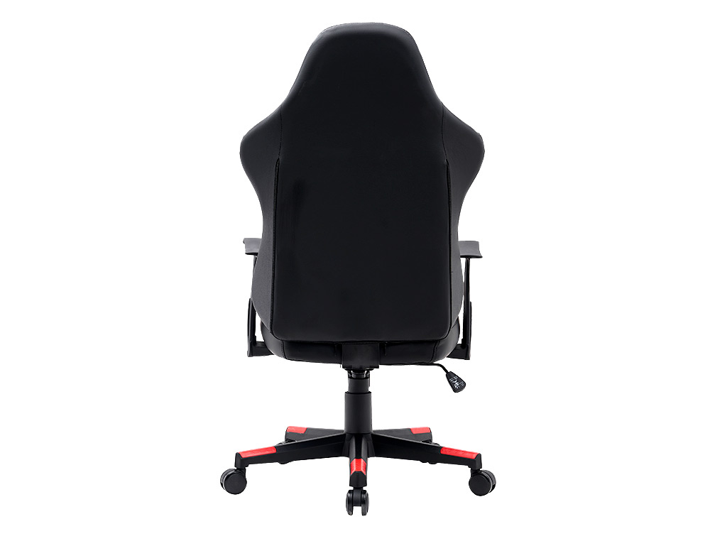 CHAISE GAMING Q-CONNECT ORVIETO SIMIL CUIR BASE METALLIQUE HAUT MAX 1200 LARG 500 PROF 510MM ROUES PREMIUM NOIR-ROUGE
