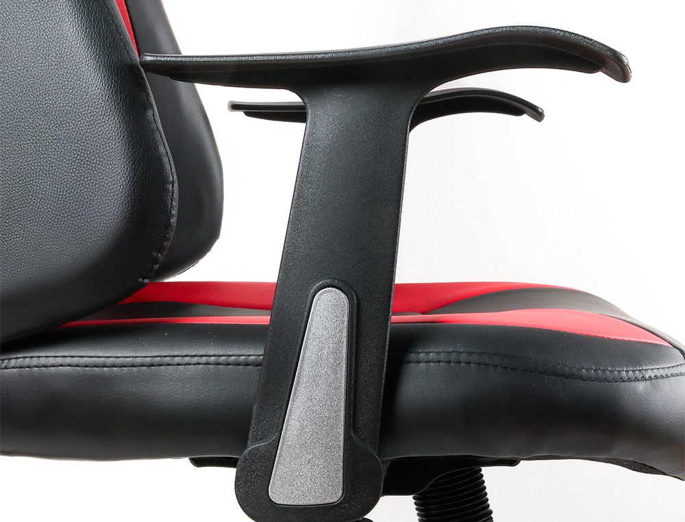 CHAISE GAMING Q-CONNECT ORVIETO SIMIL CUIR BASE METALLIQUE HAUT MAX 1200 LARG 500 PROF 510MM ROUES PREMIUM NOIR-ROUGE