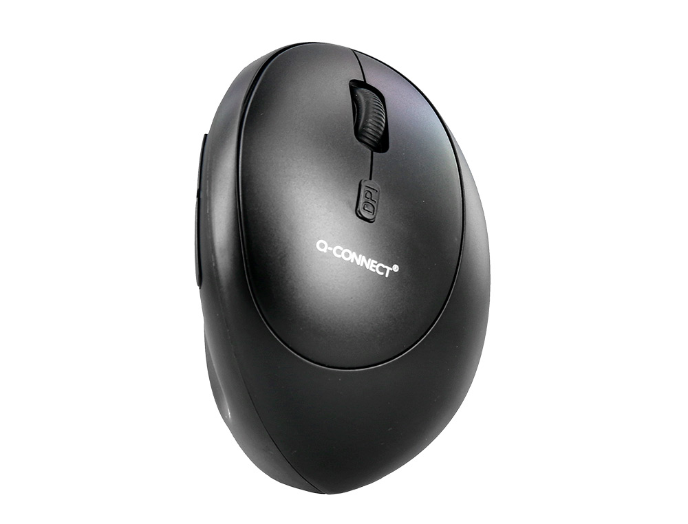 SOURIS Q-CONNECT OPTIQUE SANS FIL ERGONOMIQUE VERTICAL DPI  800/1200/1600 PILES AA        COLORIS NOIR
