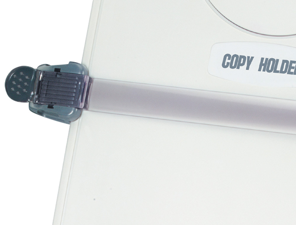 PORTE-COPIES Q-CONNECT VERTICAL INCLINAISON RÉGLABLE RÈGLE DE LECTURE PORTE-STYLO PINCE CÔTÉ FORMAT A4 336X164X433MM