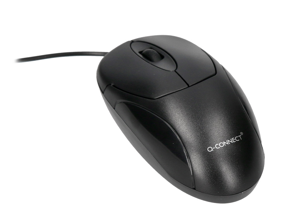 SOURIS FILAIRE Q-CONNECT MOLETTE 2 BOUTONS PORT USB ADAPTATEUR PS/2 COLORIS NOIR