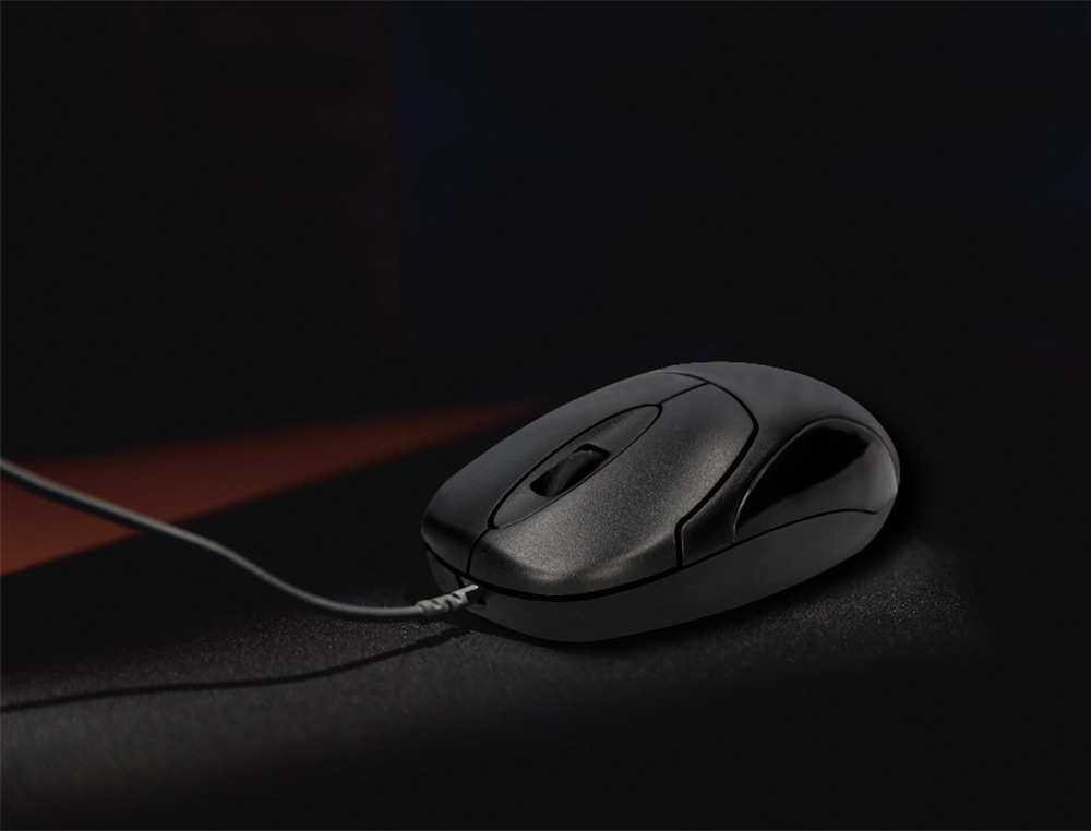 SOURIS FILAIRE Q-CONNECT MOLETTE 2 BOUTONS PORT USB ADAPTATEUR PS/2 COLORIS NOIR