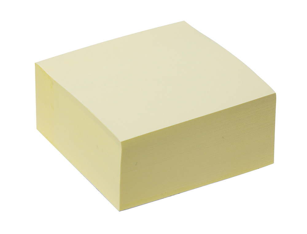 BLOC-NOTES Q-CONNECT CUBE QUICK NOTES 76X76MM 400F REPOSITIONNABLES SANS TRACES COLORIS JAUNE