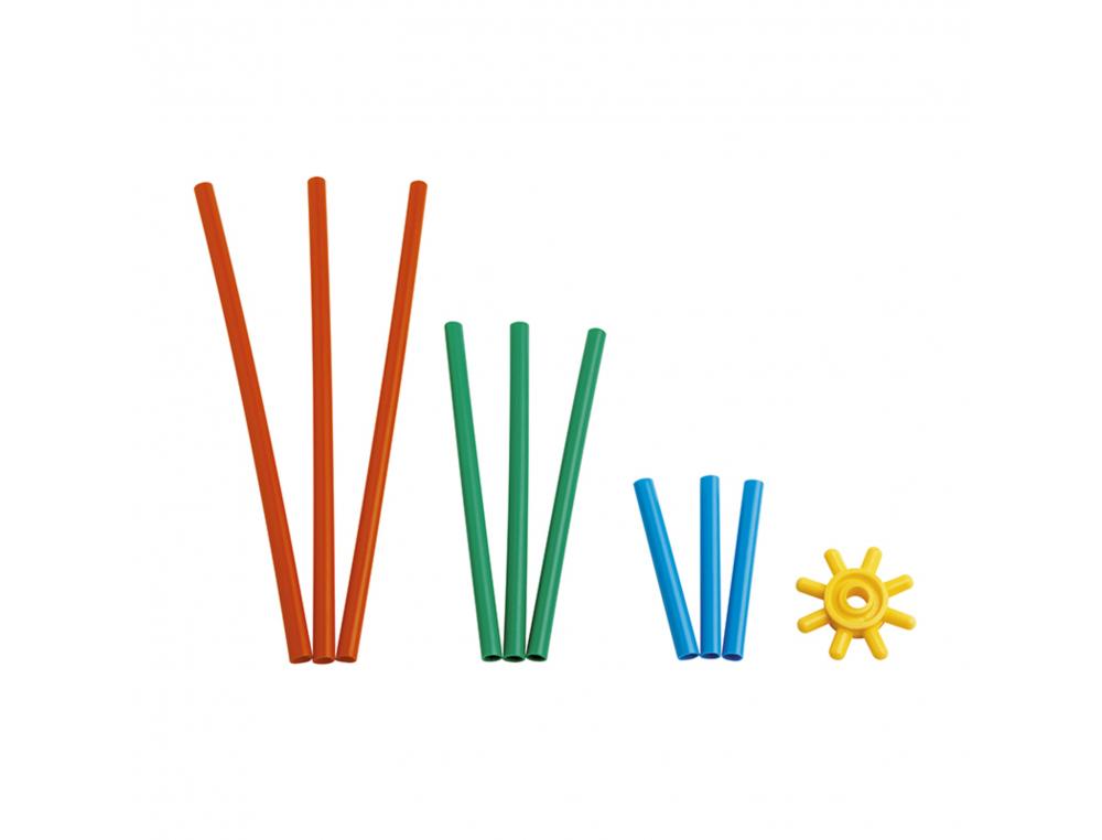 JEU DE CONSTRUCTION BAMBOUCHICOLOR 3 DIMENSIONS   NATHAN 268 PIECES