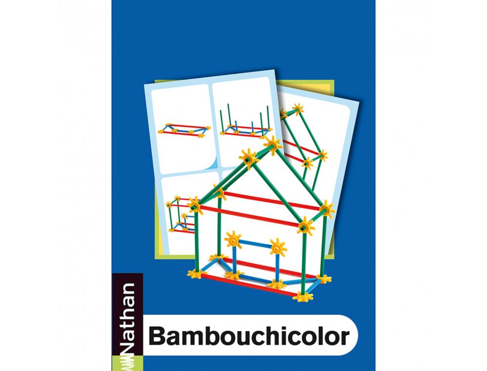 BAMBOUCHICOLOR NATHAN LOT DE 12 FICHES POUR JEUX DE        CONSTRUCTION BAMBOUCHICOLOR