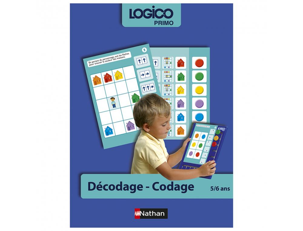 JEU AUTOCORRECTIF LOGICO PRIMO NATHAN DECODAGE CODAGE GS
