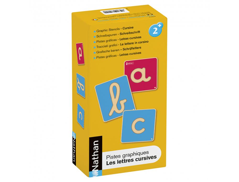 PISTE GRAPHIQUE LETTRES ET CHIFFRES NATHAN LETTRES CURSIVES